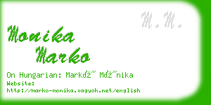 monika marko business card